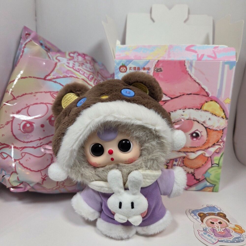 Baby Three Sweet Dream 100% Plush Blind Box Confirmed Snoozling Bear With Bunny